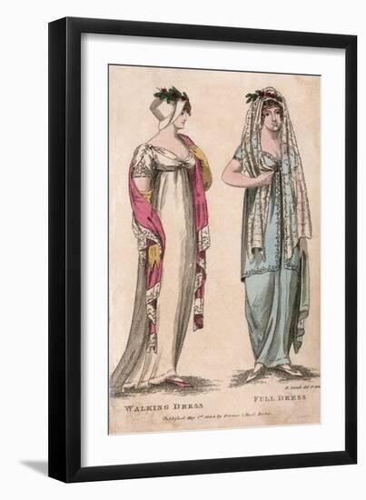Walking Dress 1804-null-Framed Art Print