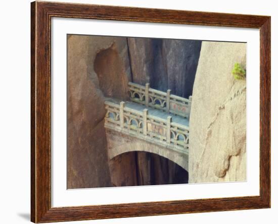 Walking Fairyland Bridge, White Cloud Scenic Area, Huang Shan, Anhui Province, China-Jochen Schlenker-Framed Photographic Print