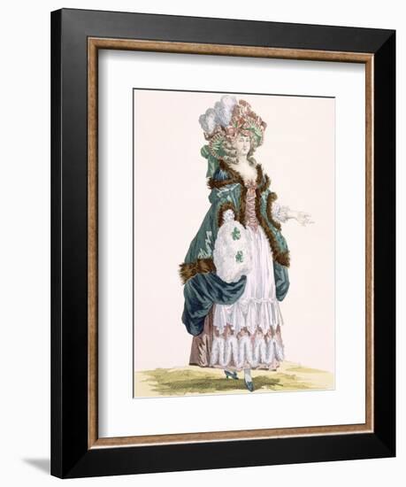 Walking in a Garden in Luxembourg, Engraved by Dupin, Plate No.213-Francois Louis Joseph Watteau-Framed Giclee Print
