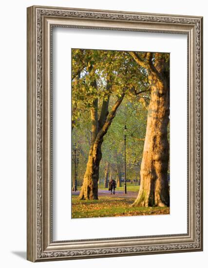 Walking in an Autumnal Hyde Park, London, England, United Kingdom, Europe-Neil Farrin-Framed Photographic Print