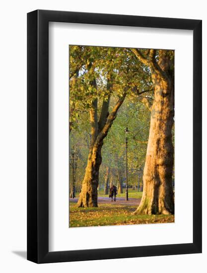 Walking in an Autumnal Hyde Park, London, England, United Kingdom, Europe-Neil Farrin-Framed Photographic Print