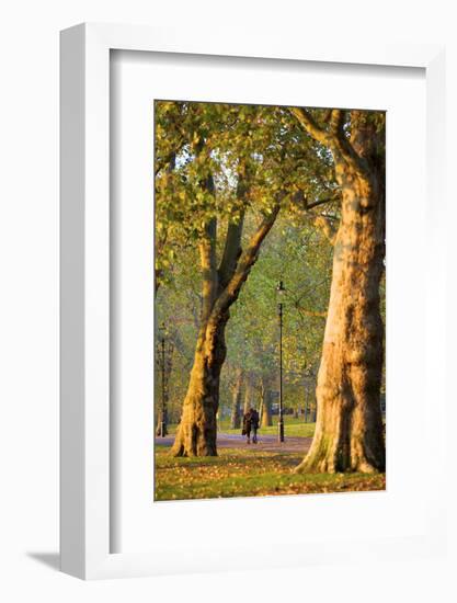 Walking in an Autumnal Hyde Park, London, England, United Kingdom, Europe-Neil Farrin-Framed Photographic Print