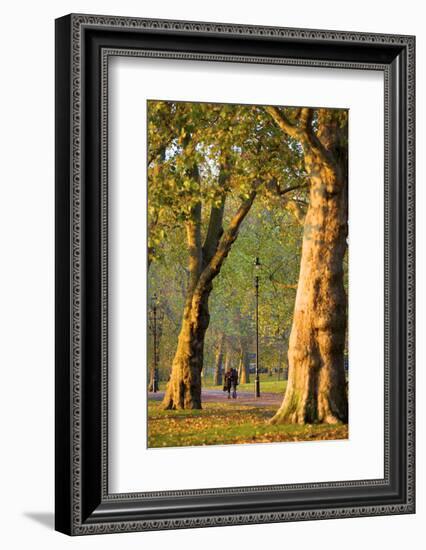 Walking in an Autumnal Hyde Park, London, England, United Kingdom, Europe-Neil Farrin-Framed Photographic Print
