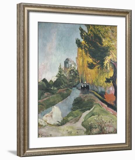 Walking in Autumn-Paul Gauguin-Framed Premium Giclee Print