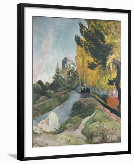 Walking in Autumn-Paul Gauguin-Framed Premium Giclee Print