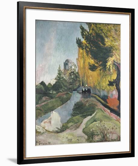 Walking in Autumn-Paul Gauguin-Framed Premium Giclee Print