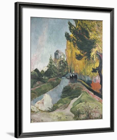 Walking in Autumn-Paul Gauguin-Framed Premium Giclee Print