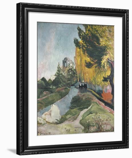 Walking in Autumn-Paul Gauguin-Framed Premium Giclee Print