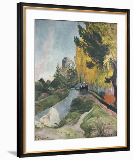 Walking in Autumn-Paul Gauguin-Framed Premium Giclee Print