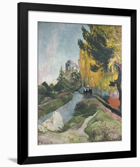 Walking in Autumn-Paul Gauguin-Framed Premium Giclee Print