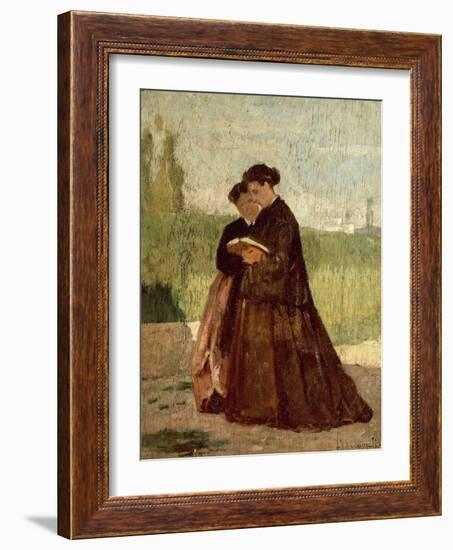 Walking in Garden, 1864-Silvestro Lega-Framed Giclee Print