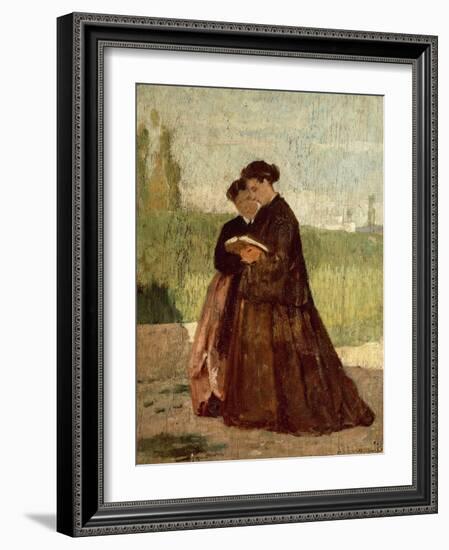 Walking in Garden, 1864-Silvestro Lega-Framed Giclee Print