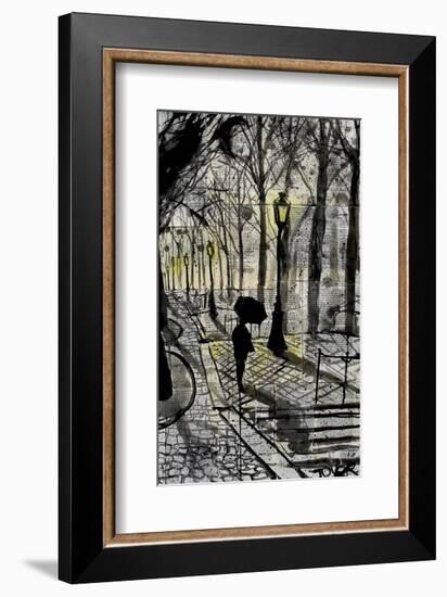 Walking in Montmartre-Loui Jover-Framed Art Print