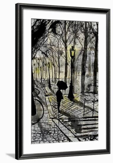 Walking in Montmartre-Loui Jover-Framed Art Print