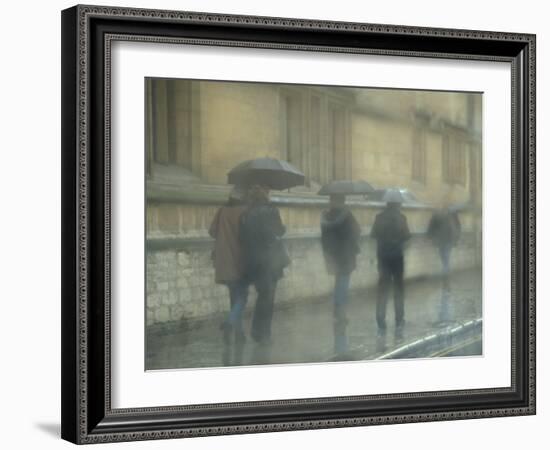 Walking in the rain, Oxford University, England-Alan Klehr-Framed Photographic Print