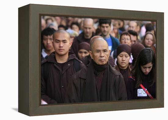 Walking meditation led by Thich Nhat Hanh, France-Godong-Framed Premier Image Canvas