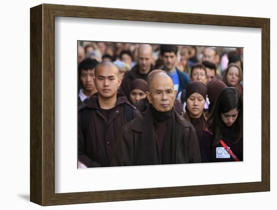 Walking meditation led by Thich Nhat Hanh, France-Godong-Framed Photographic Print
