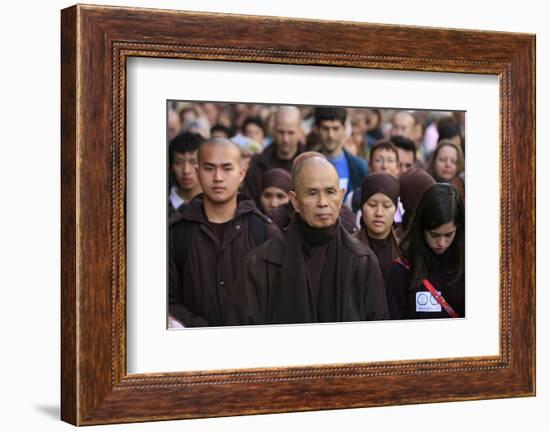 Walking meditation led by Thich Nhat Hanh, France-Godong-Framed Photographic Print