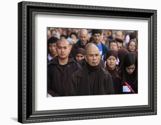 Walking meditation led by Thich Nhat Hanh, France-Godong-Framed Photographic Print