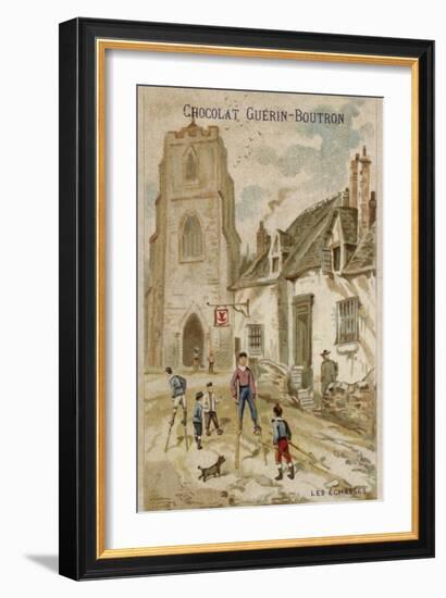 Walking on Stilts-null-Framed Giclee Print