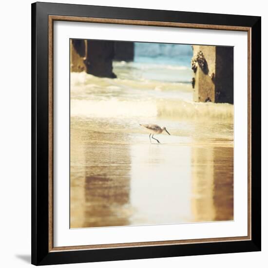 Walking on The Beach-Sylvia Coomes-Framed Photographic Print