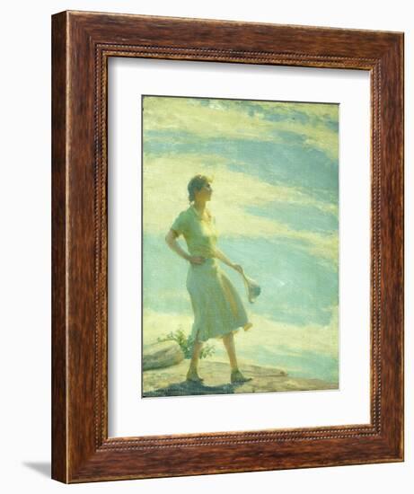 Walking on the Cliff, 1935-Charles Courtney Curran-Framed Giclee Print