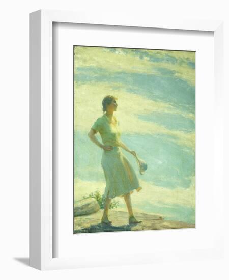 Walking on the Cliff, 1935-Charles Courtney Curran-Framed Giclee Print