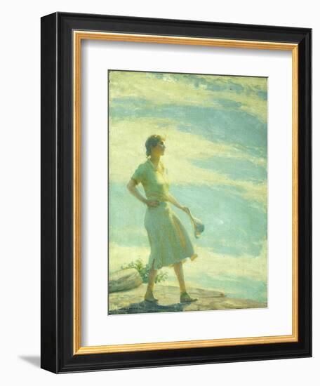 Walking on the Cliff, 1935-Charles Courtney Curran-Framed Giclee Print