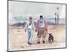 Walking the Dog - 04 (Pen and Watercolour)-Margaret Loxton-Mounted Giclee Print