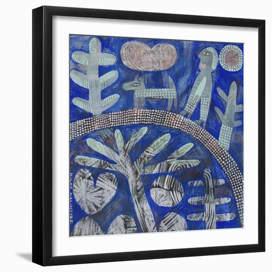 Walking the Dog - Blue-Hilke Macintyre-Framed Giclee Print