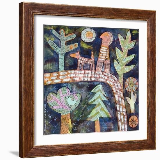 Walking the Dog - Dark-Hilke Macintyre-Framed Giclee Print