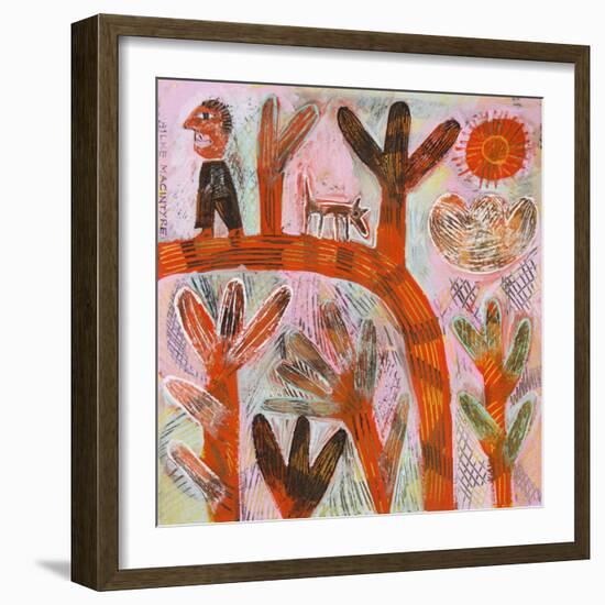 Walking the Dog - Red-Hilke Macintyre-Framed Giclee Print