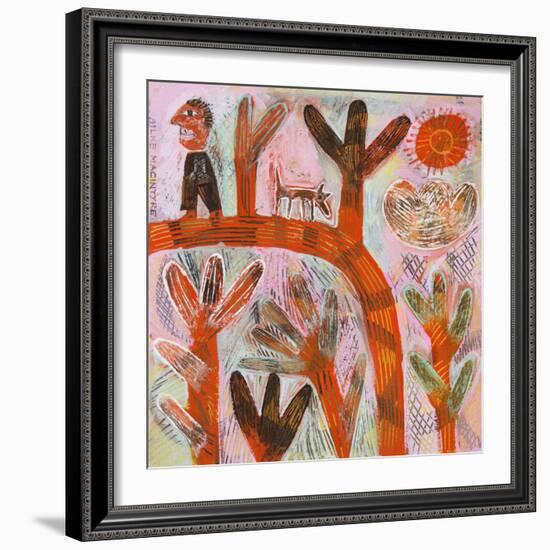 Walking the Dog - Red-Hilke Macintyre-Framed Giclee Print