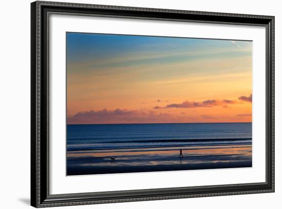 Walking the Dog, Tramore, County Waterford, Ireland-null-Framed Photographic Print