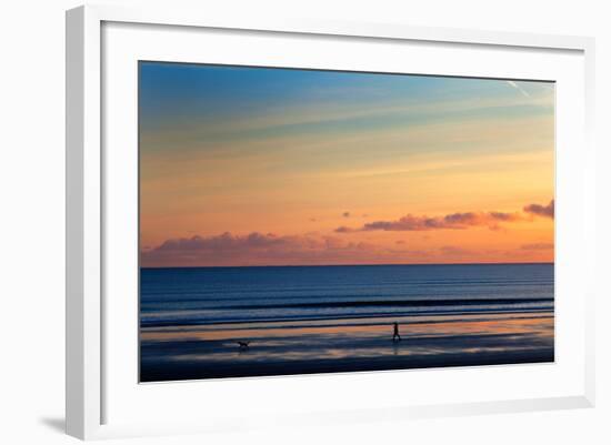 Walking the Dog, Tramore, County Waterford, Ireland-null-Framed Photographic Print
