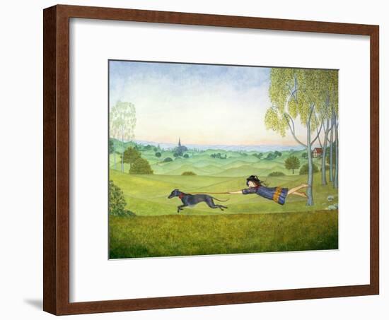 Walking the Dog-Ditz-Framed Giclee Print