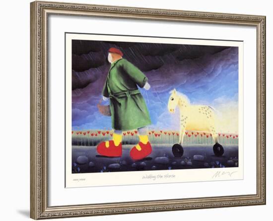 Walking the Horse-Mackenzie Thorpe-Framed Collectable Print