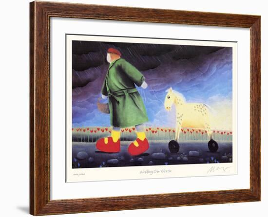 Walking the Horse-Mackenzie Thorpe-Framed Collectable Print