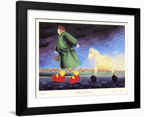 Walking the Horse-Mackenzie Thorpe-Framed Collectable Print