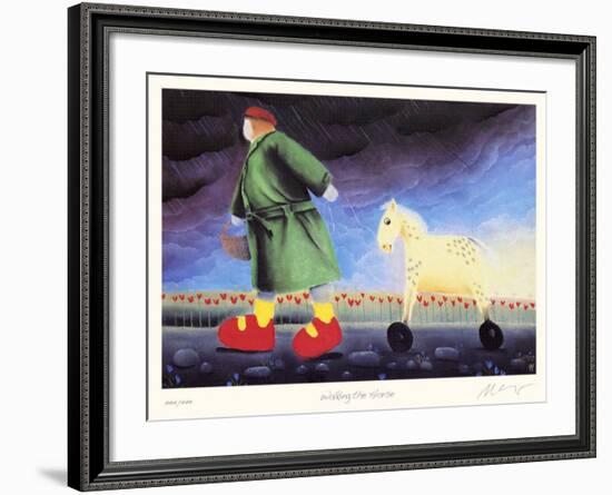 Walking the Horse-Mackenzie Thorpe-Framed Collectable Print