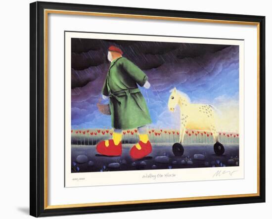 Walking the Horse-Mackenzie Thorpe-Framed Collectable Print