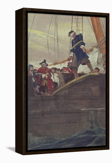 Walking the Plank, Engraved by Anderson-Howard Pyle-Framed Premier Image Canvas