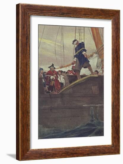 Walking the Plank, Engraved by Anderson-Howard Pyle-Framed Giclee Print