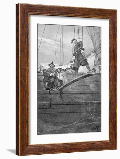 Walking the Plank, engraved by Anderson-Howard Pyle-Framed Giclee Print