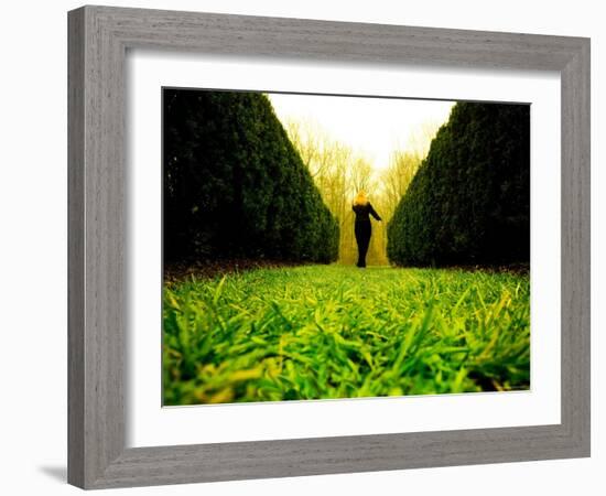 Walking through Garden Maze-Jan Lakey-Framed Photographic Print