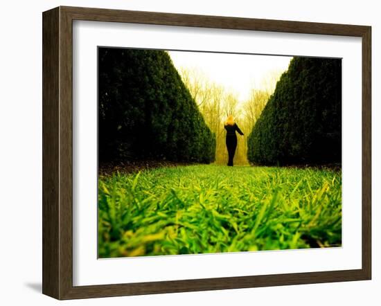 Walking through Garden Maze-Jan Lakey-Framed Photographic Print