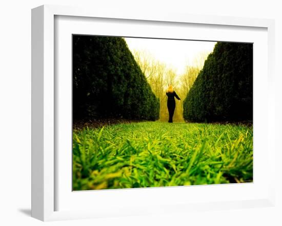 Walking through Garden Maze-Jan Lakey-Framed Photographic Print