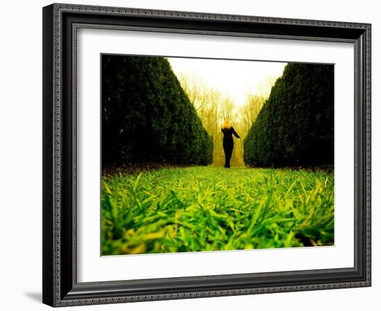 Walking through Garden Maze-Jan Lakey-Framed Photographic Print