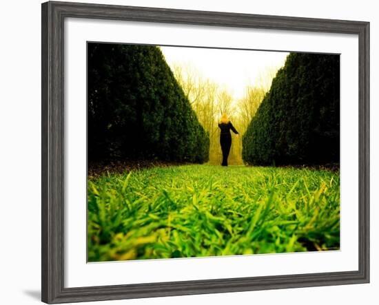 Walking through Garden Maze-Jan Lakey-Framed Photographic Print