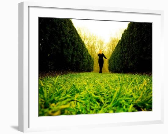 Walking through Garden Maze-Jan Lakey-Framed Photographic Print